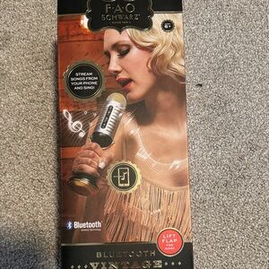 FAO Schwarz Gold and Black Bluetooth Microphone